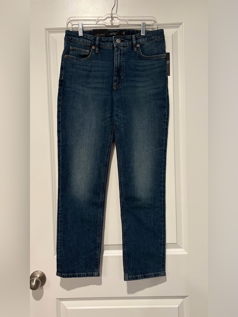 Lauren Ralph Lauren Women’s Straight Ankle Dark Wash Jeans